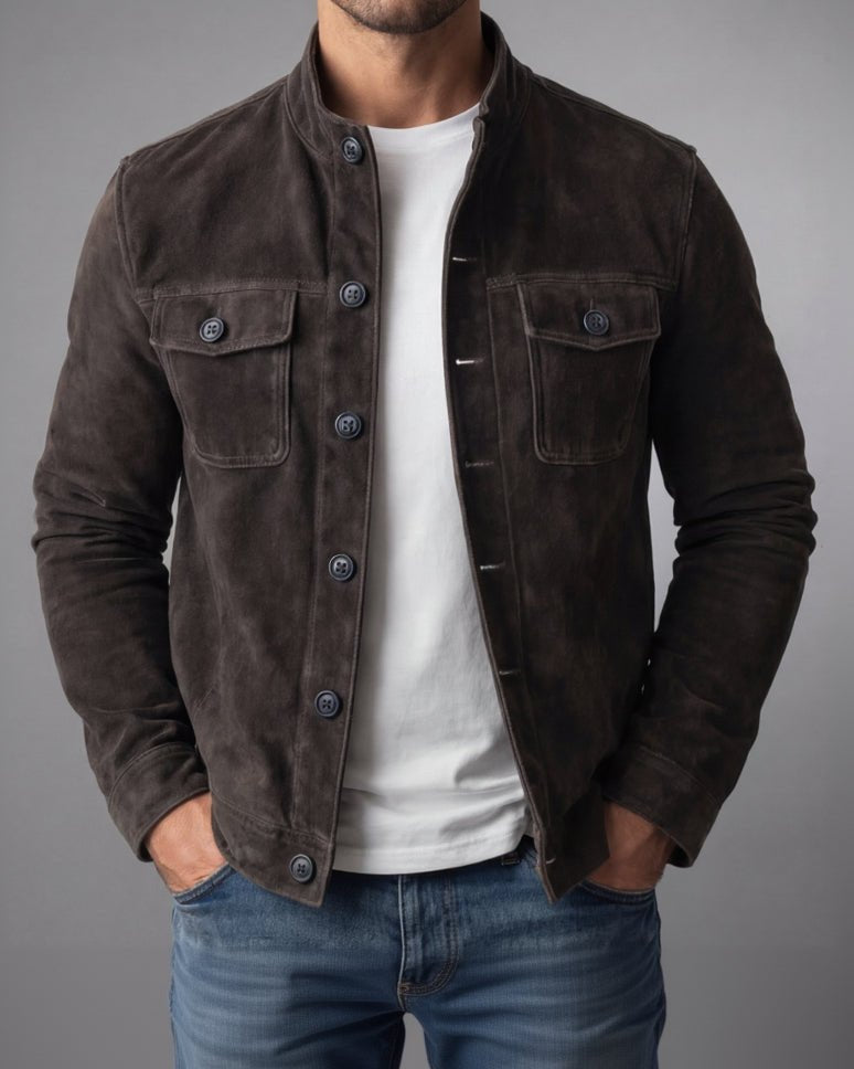 Renato Giacca Elegante Suede