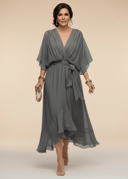Tinker Vestido Chiflón con Cuello V