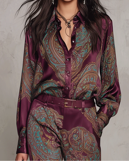 Doriana Completo Satin Paisley