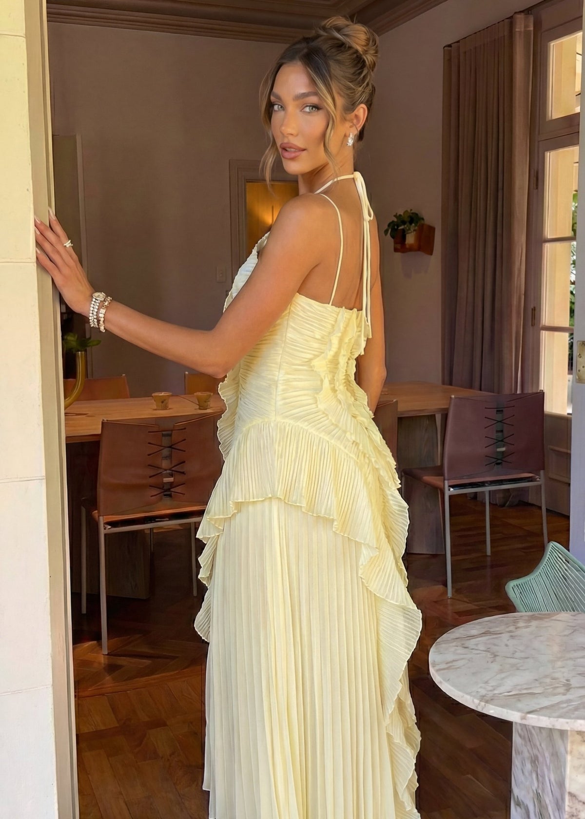 Butterfly Vestido Plisado