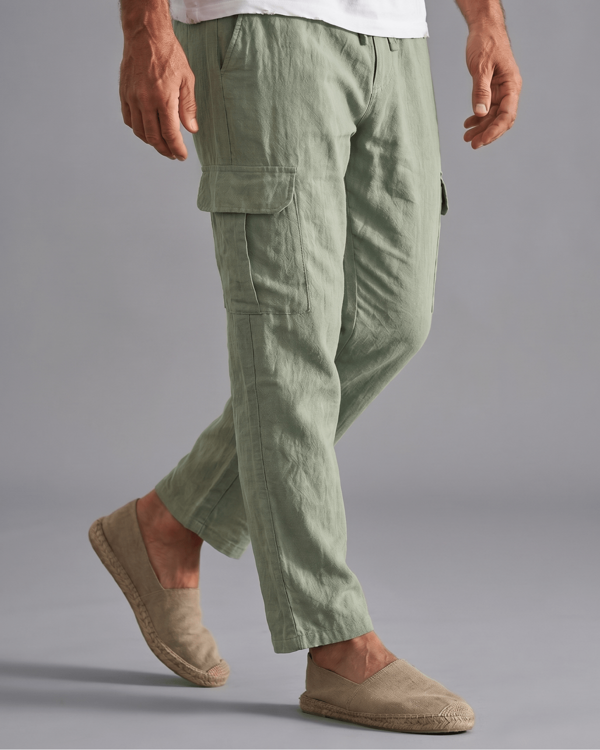 André Pantaloni Cargo Lino