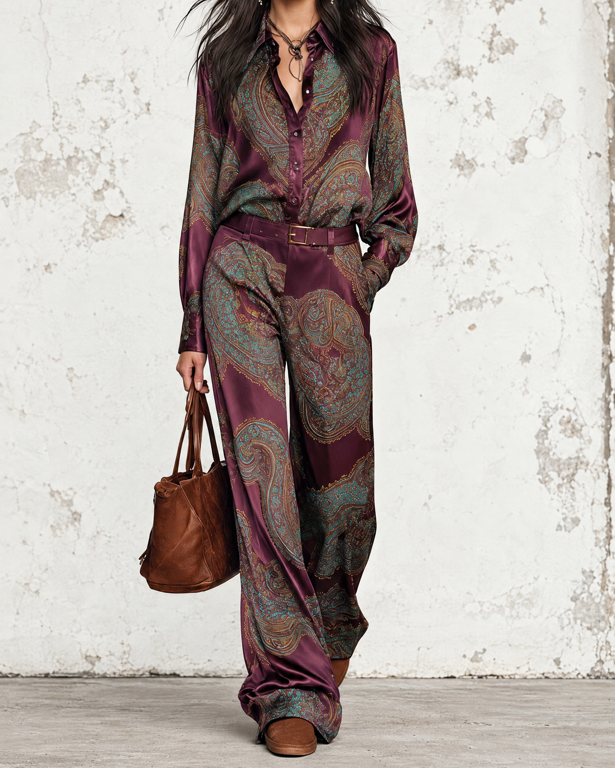 Doriana Completo Satin Paisley