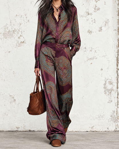 Doriana Completo Satin Paisley